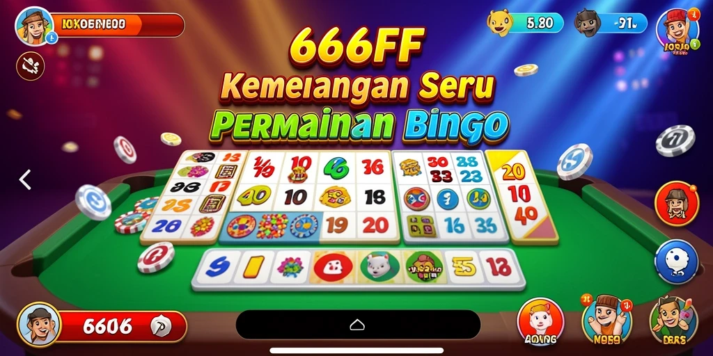 Tangkapan layar gameplay 666FF menampilkan momen seru saat bermain Bingo.