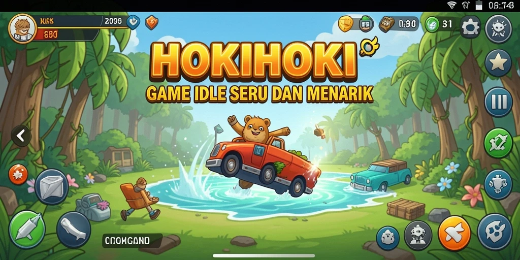 Tangkapan layar HOKIHOKI menampilkan gameplay khas Idle yang menarik dan mengasyikkan.