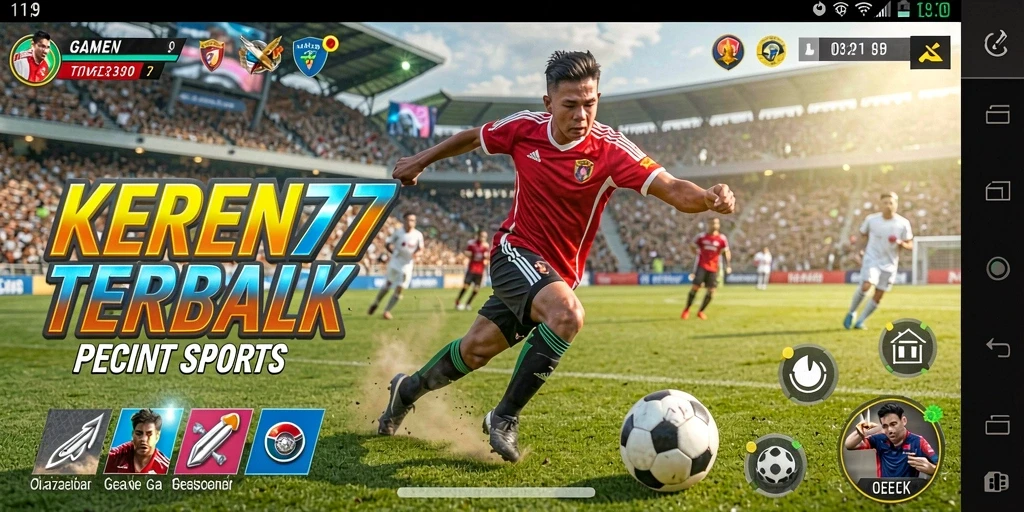 Screenshot gameplay KEREN77 menunjukkan aksi seru olahraga.